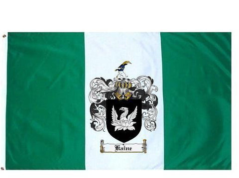 Kaine family crest coat of arms flag