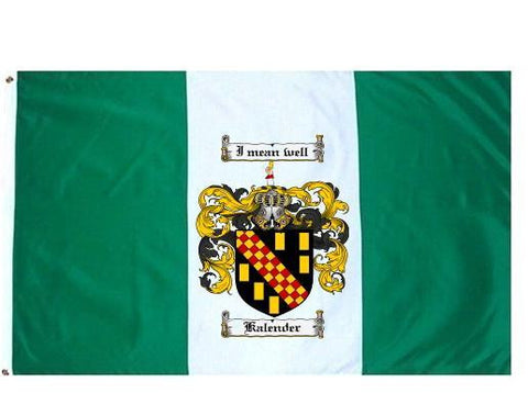 Kalender family crest coat of arms flag