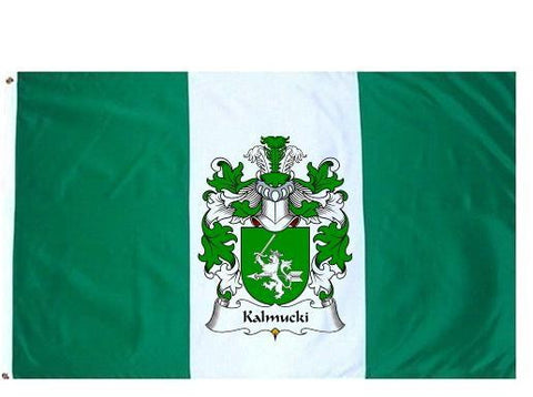 Kalmucki family crest coat of arms flag