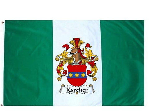 Karcher family crest coat of arms flag