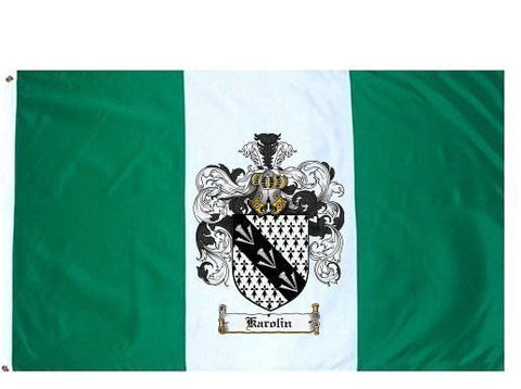Karolin family crest coat of arms flag