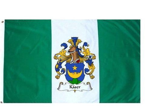 Kaser family crest coat of arms flag