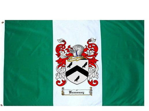 Keaveney family crest coat of arms flag