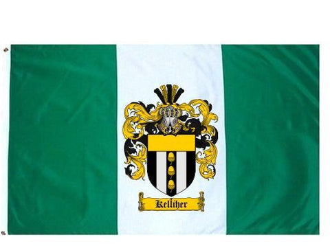 Kelliher family crest coat of arms flag