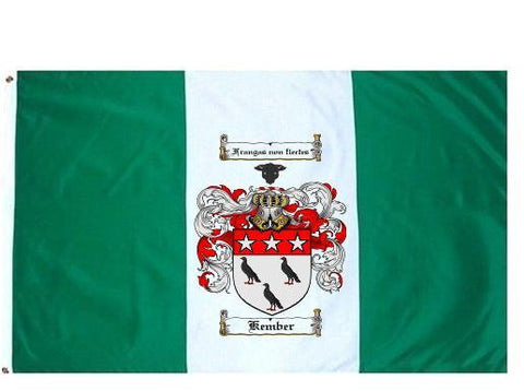 Kember family crest coat of arms flag