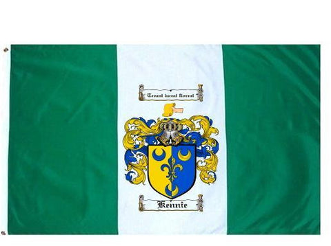 Kennie family crest coat of arms flag