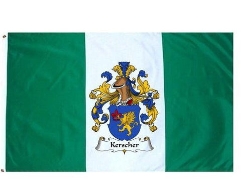 Kerscher family crest coat of arms flag