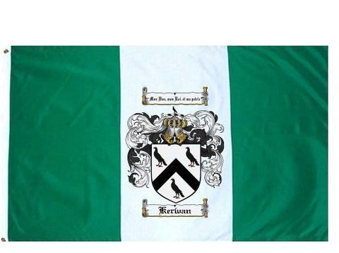Kerwan family crest coat of arms flag