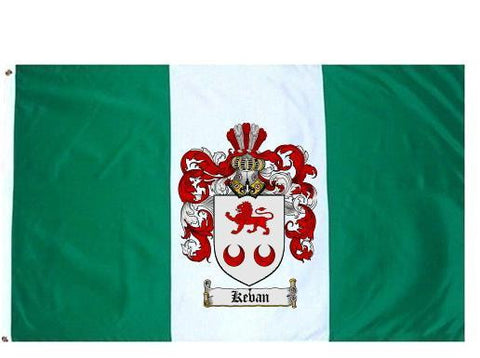 Kevan family crest coat of arms flag