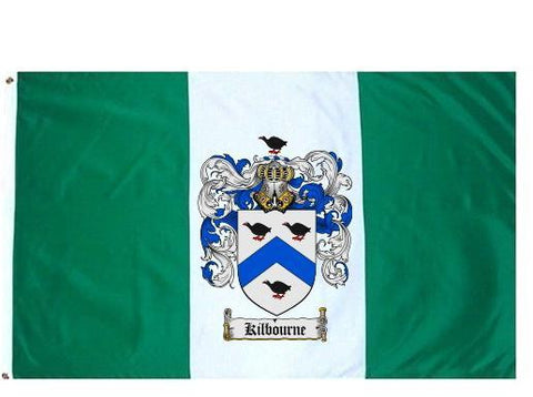 Kilbourne family crest coat of arms flag