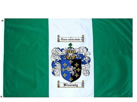 Kinersly family crest coat of arms flag