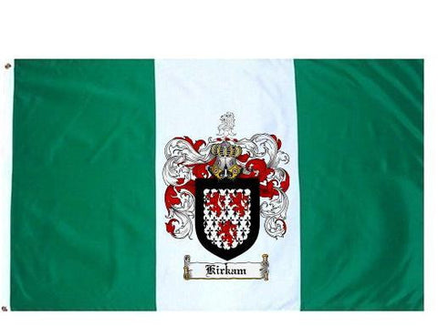 Kirkam family crest coat of arms flag