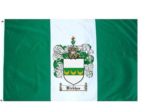 Kirkhoe family crest coat of arms flag