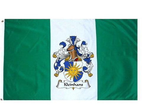 Kleinhans family crest coat of arms flag