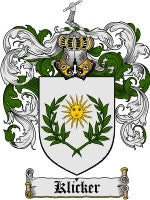 Klicker coat of arms family crest download