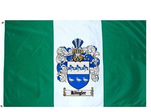 Klingler family crest coat of arms flag