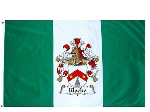 Klocke family crest coat of arms flag