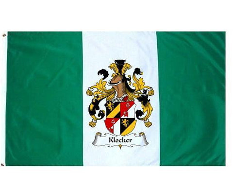 Klocker family crest coat of arms flag