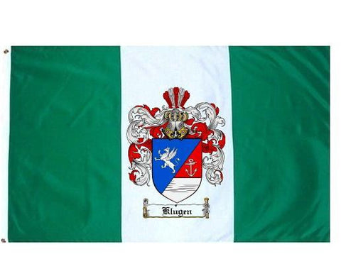 Klugen family crest coat of arms flag