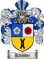 Klunder coat of arms family crest download