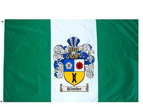 Klunder family crest coat of arms flag