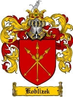 Koblizek coat of arms family crest download