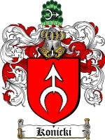 Konicki coat of arms family crest download