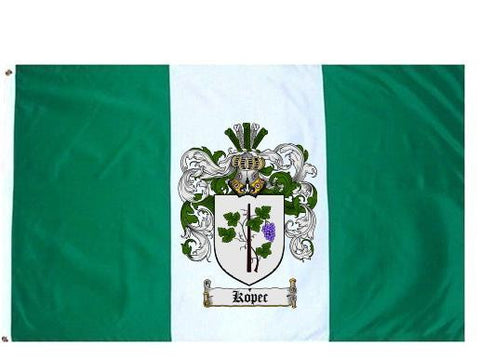 Kopec family crest coat of arms flag