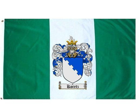 Koretz family crest coat of arms flag