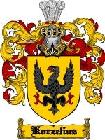 Korzelius coat of arms family crest download