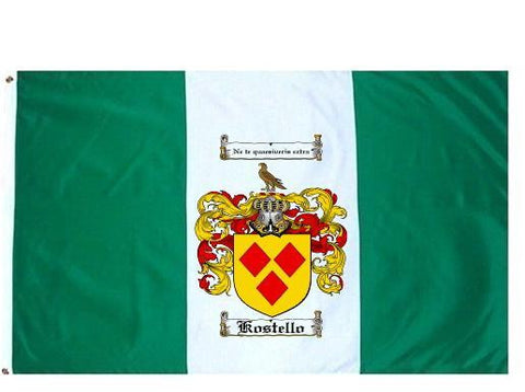 Kostello family crest coat of arms flag