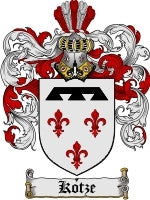 Kotze coat of arms family crest download