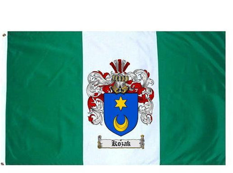 Kozak family crest coat of arms flag