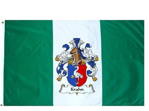 Krahn family crest coat of arms flag