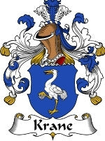 Krane coat of arms family crest download