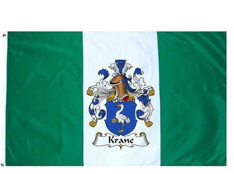 Krane family crest coat of arms flag
