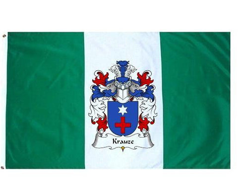Krauze family crest coat of arms flag