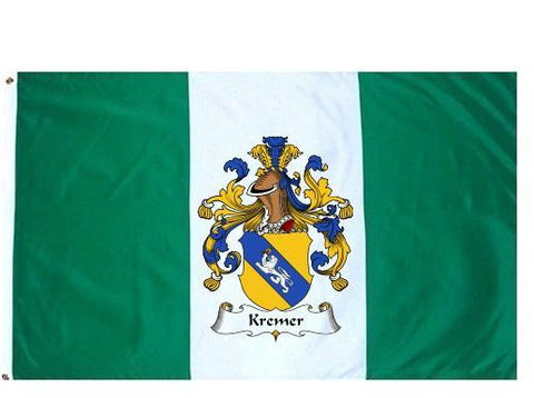 Kremer family crest coat of arms flag