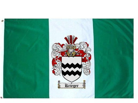 Krieger family crest coat of arms flag