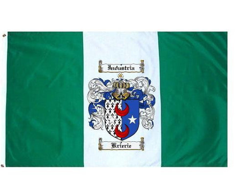 Krierie family crest coat of arms flag