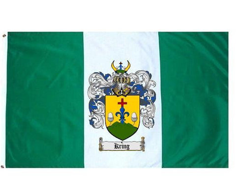 Kring family crest coat of arms flag