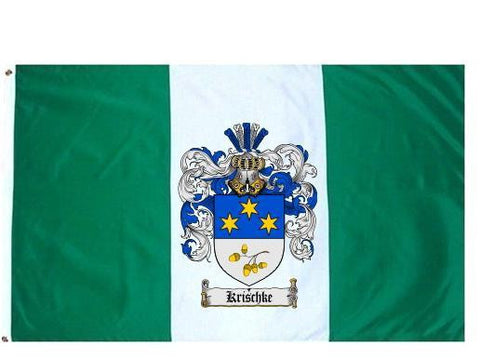 Krischke family crest coat of arms flag