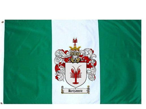 Krizancic family crest coat of arms flag