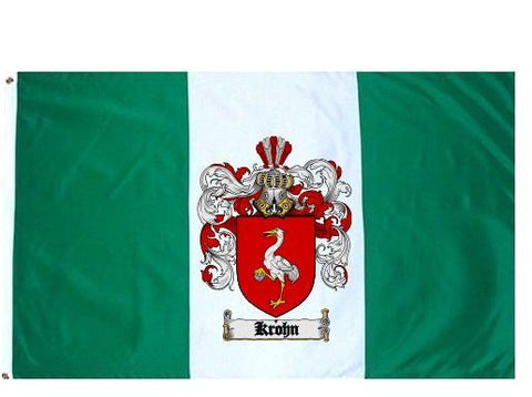 Krohn family crest coat of arms flag