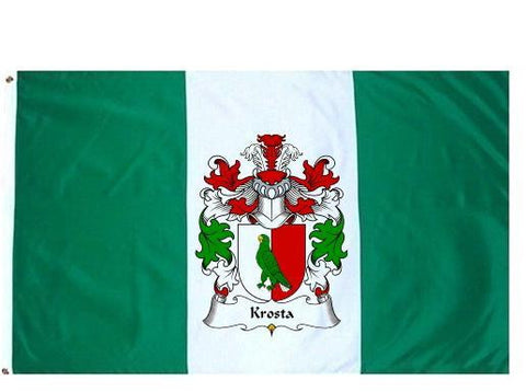 Krosta family crest coat of arms flag