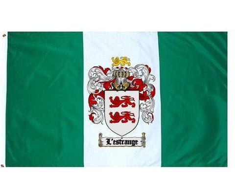 L'Estrange family crest coat of arms flag
