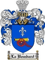La'Bombard coat of arms family crest download