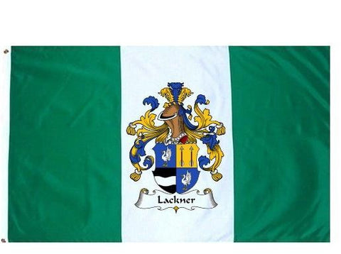 Lackner family crest coat of arms flag