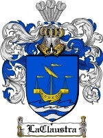 Laclaustra coat of arms family crest download