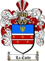 Lacotte coat of arms family crest download